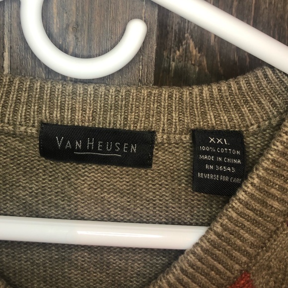 MENS: Van Heusen Argyle Sweater EUC - Picture 3 of 3
